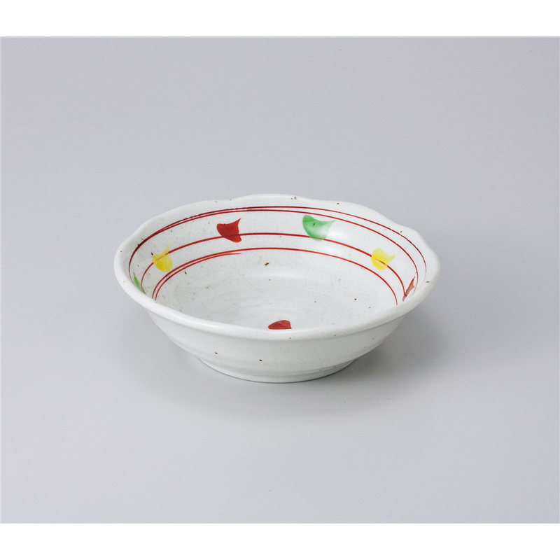 古林陶器 小鉢 粉引赤絵千鳥4.5鉢 606440447 1個（ご注文単位1個）【直送品】