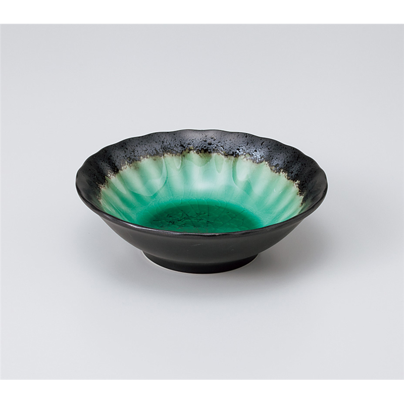 古林陶器 小鉢 深海グリ-ン菊型4.0丼 905960247 1個（ご注文単位1個）【直送品】