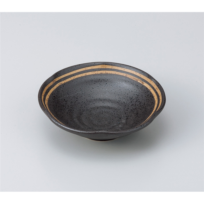 古林陶器 小鉢 黒ライン平小鉢 804820347 1個（ご注文単位1個）【直送品】