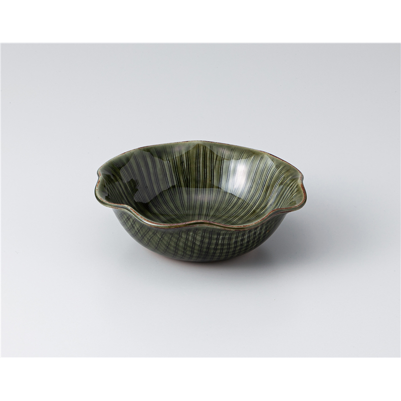 古林陶器 小鉢 オリーブ 花型鉢 1305410278 1個（ご注文単位1個）【直送品】