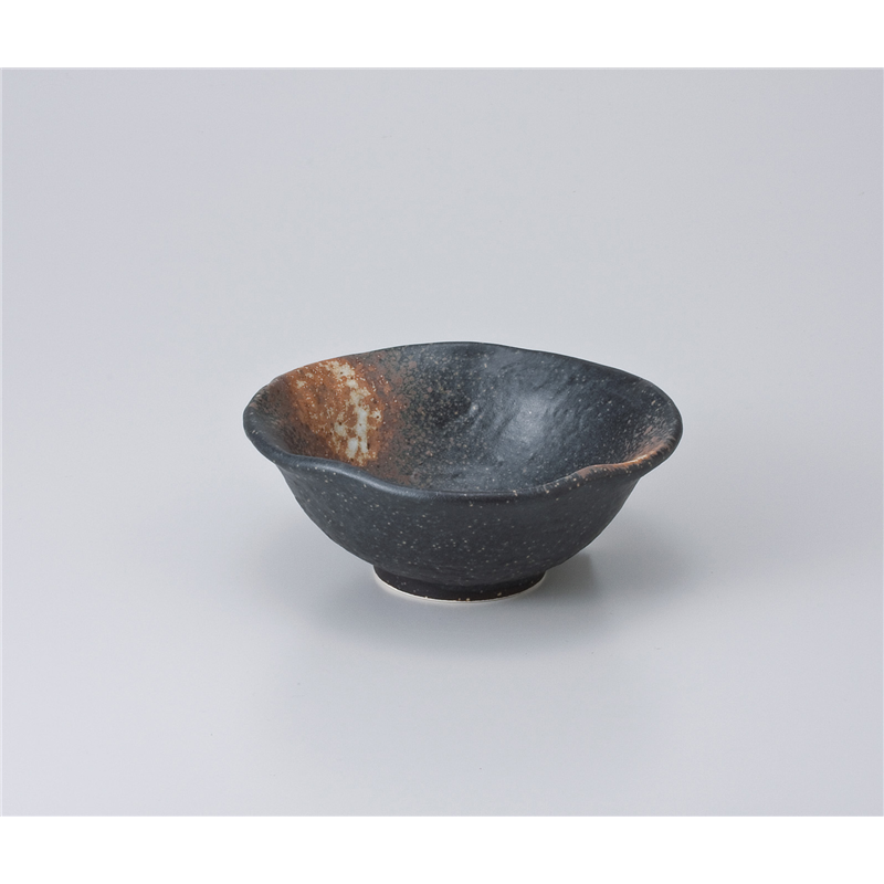 古林陶器 小鉢 黒備前花小鉢 606350551 1個（ご注文単位1個）【直送品】
