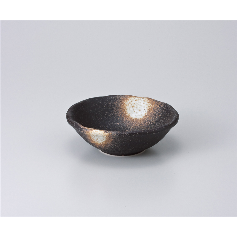 古林陶器 小鉢 黒備前花型小付 606610451 1個（ご注文単位1個）【直送品】
