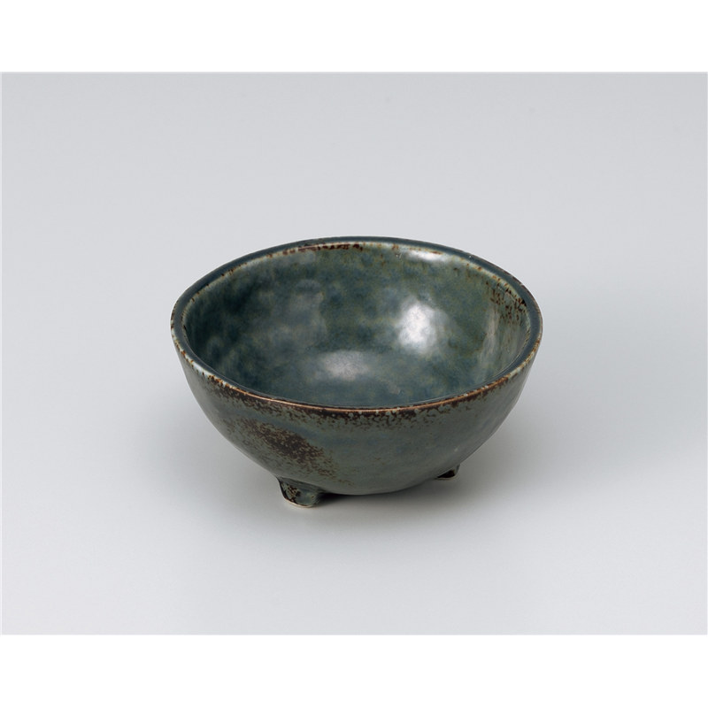 古林陶器 小付 3つ足小付 紺 1307560657 1個（ご注文単位1個）【直送品】