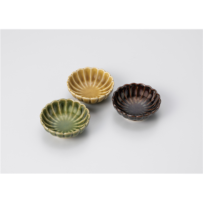 古林陶器 珍味 織部菊型珍味 1209321074 1個(ご注文単位1個)【直送品】