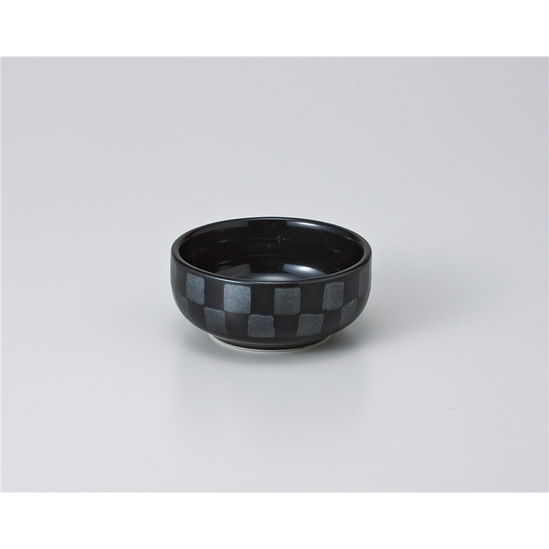 古林陶器 珍味 市松丸珍味鉢 黒 608530624 1個(ご注文単位1個)【直送品】