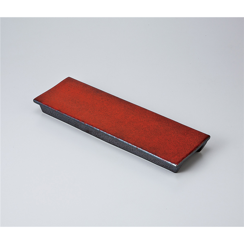 古林陶器 前菜皿 紅黒炭レール(中) 709710130 1個（ご注文単位1個）【直送品】