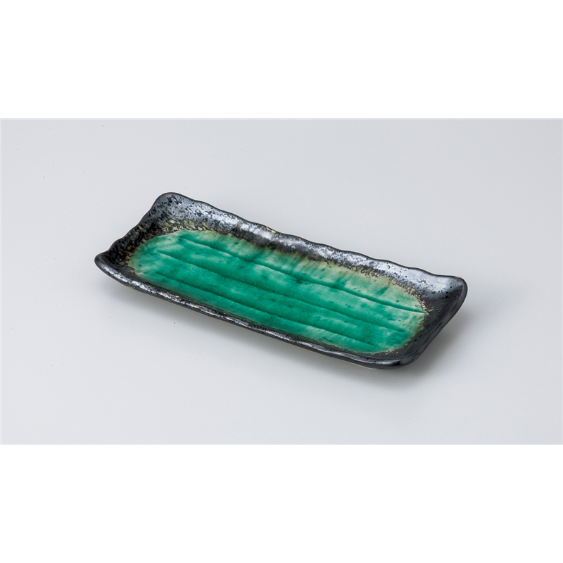 古林陶器 付出皿 深海グリーン付出皿 811730247 1個（ご注文単位1個）【直送品】