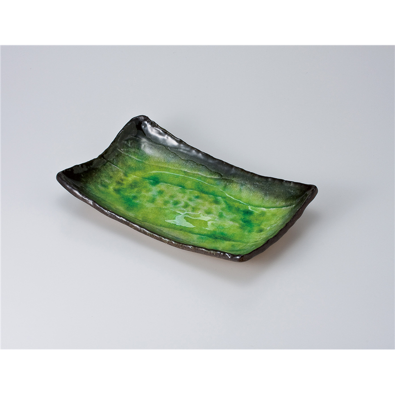 古林陶器 焼物皿 藍染ヒワ長角皿(大) 620930301 1個(ご注文単位1個)【直送品】