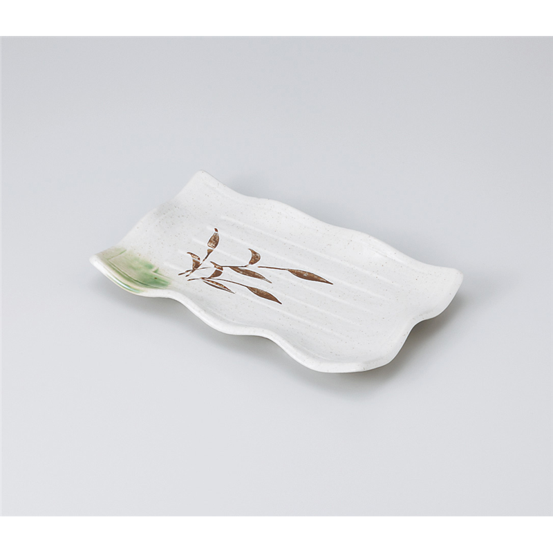 古林陶器 焼物皿 金彩芦波形焼物皿 913320340 1個(ご注文単位1個)【直送品】