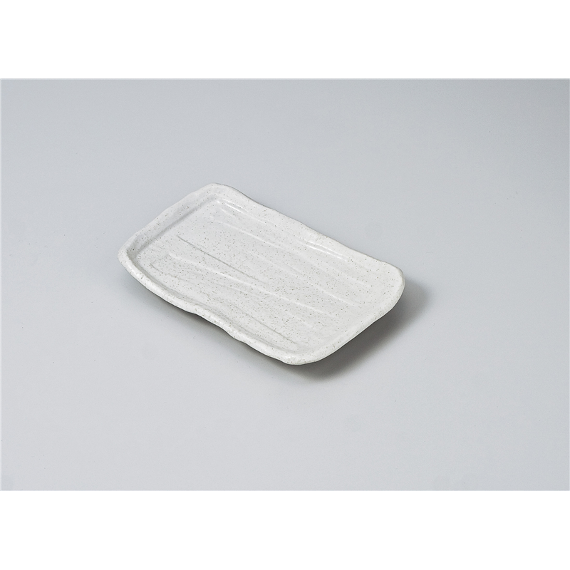 古林陶器 焼物皿 そぎ型焼物皿 粉引 613340461 1個(ご注文単位1個)【直送品】