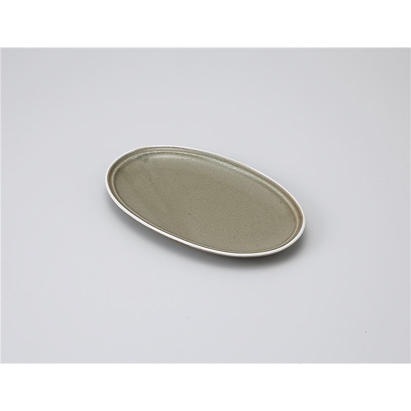古林陶器 焼物皿 オリーブ楕円皿 1114010308 1個(ご注文単位1個)【直送品】