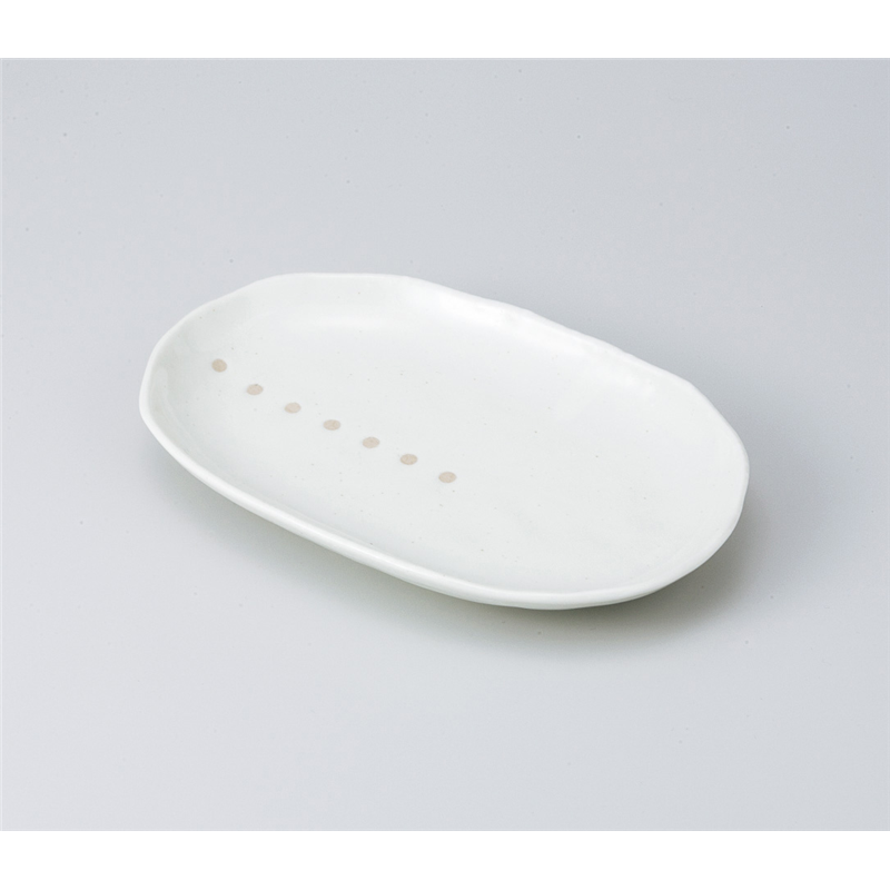 古林陶器 焼物皿 白マットドットスパ皿 822150240 1個(ご注文単位1個)【直送品】