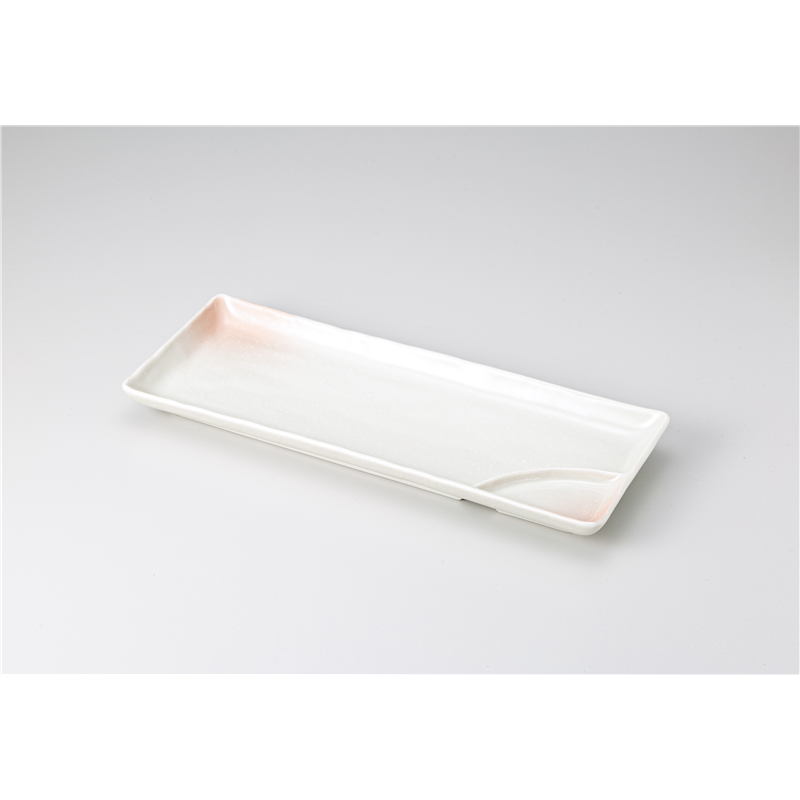 古林陶器 焼物皿 ピンク吹仕切付31cm細角皿 1215930126 1個(ご注文単位1個)【直送品】