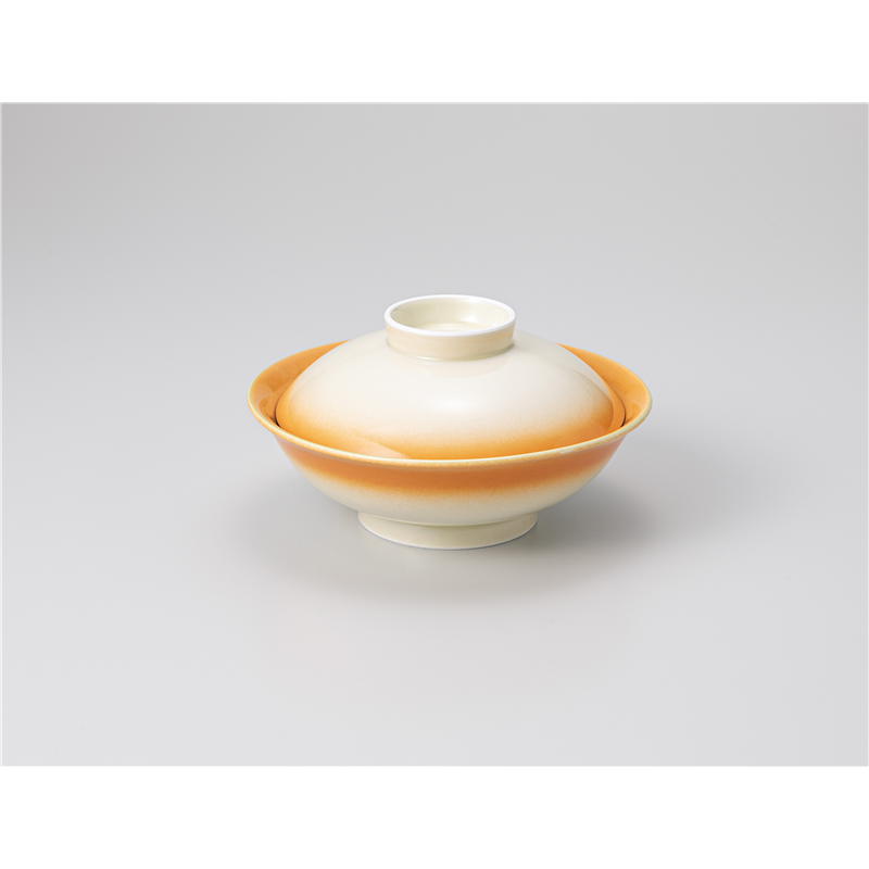 古林陶器 蓋物 黄彩平蓋向 501440371 1個(ご注文単位1個)【直送品】