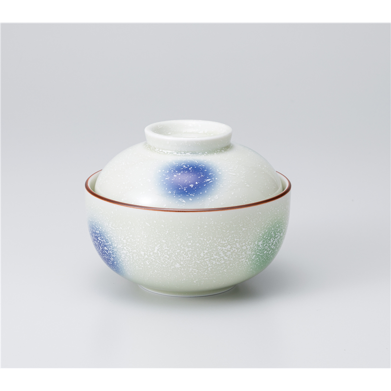 古林陶器 蓋物 三色吹 煮物碗 1117130551 1個(ご注文単位1個)【直送品】