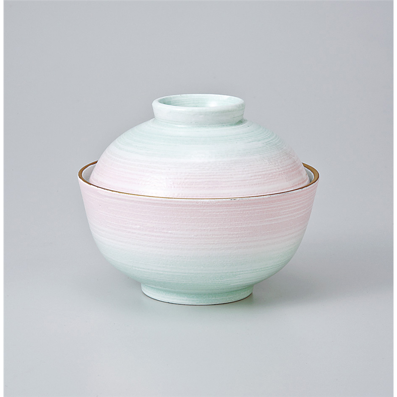 古林陶器 蓋物 白刷毛目二色吹煮物碗 715420405 1個(ご注文単位1個)【直送品】