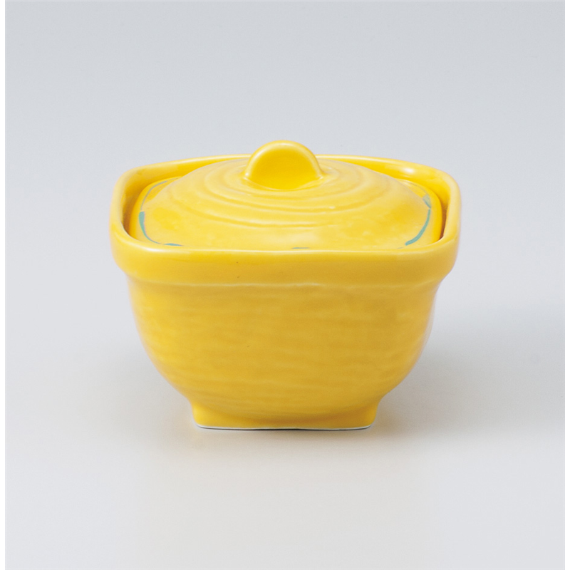古林陶器 蓋物 黄輝角煮物碗 916930570 1個(ご注文単位1個)【直送品】