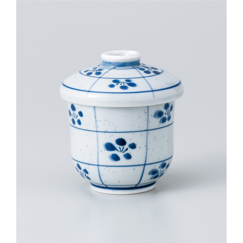 古林陶器 蒸椀 梨地市松梅むし碗 816620578 1個(ご注文単位1個)【直送品】