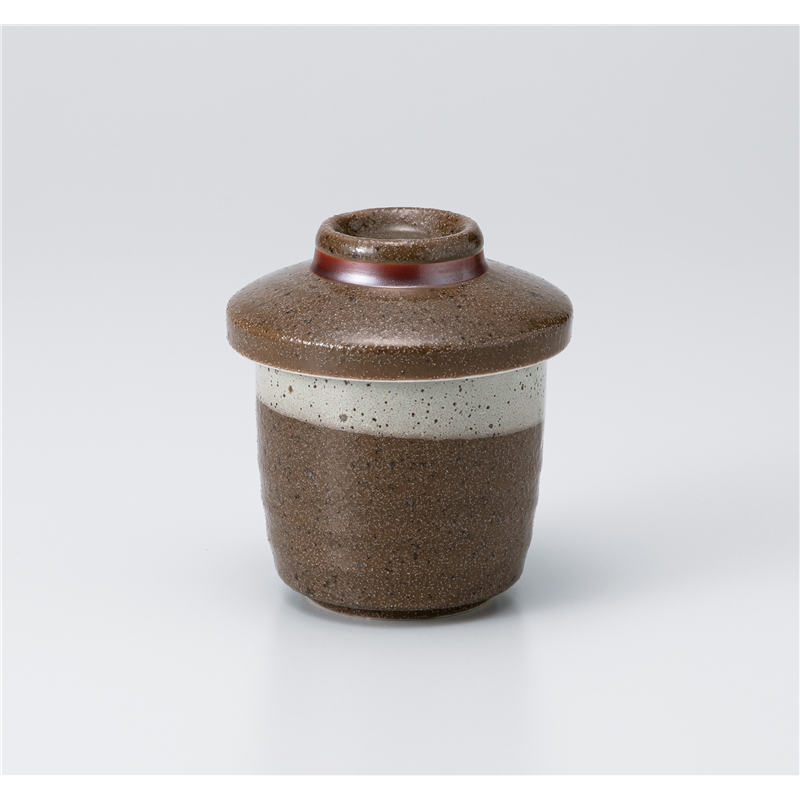 古林陶器 蒸椀 渕白ブラウンミニむし碗 1117750425 1個(ご注文単位1個)【直送品】