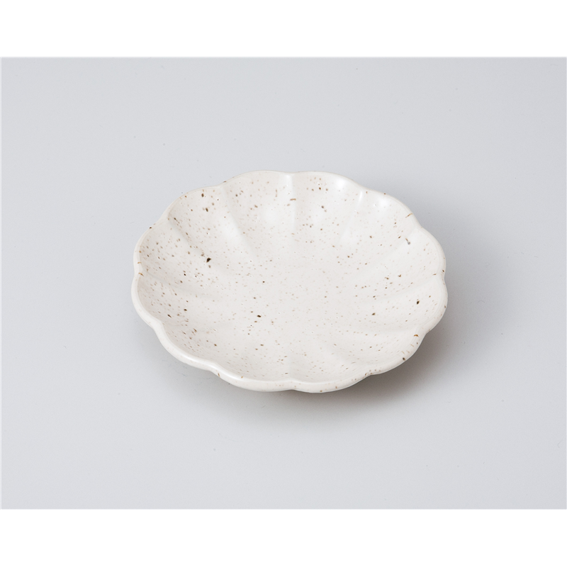 古林陶器 小皿 白うのふ布目菊型小皿 1018950651 1個(ご注文単位1個)【直送品】