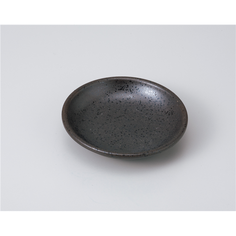 古林陶器 小皿 黒伊賀玉渕3.0皿 1019130631 1個（ご注文単位1個）【直送品】