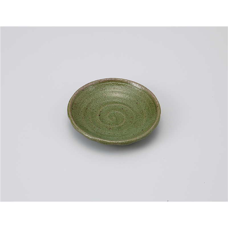 古林陶器 小皿 みどり釉型入2.8皿 1118760531 1個（ご注文単位1個）【直送品】