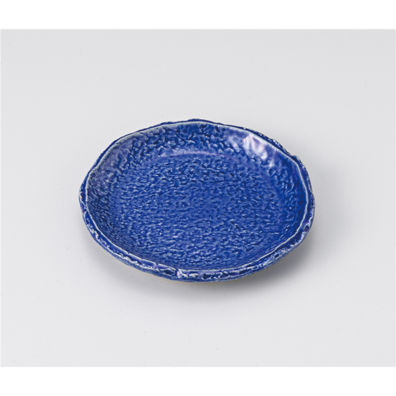 古林陶器 小皿 ルリ 丸小皿 1218710678 1個(ご注文単位1個)【直送品】