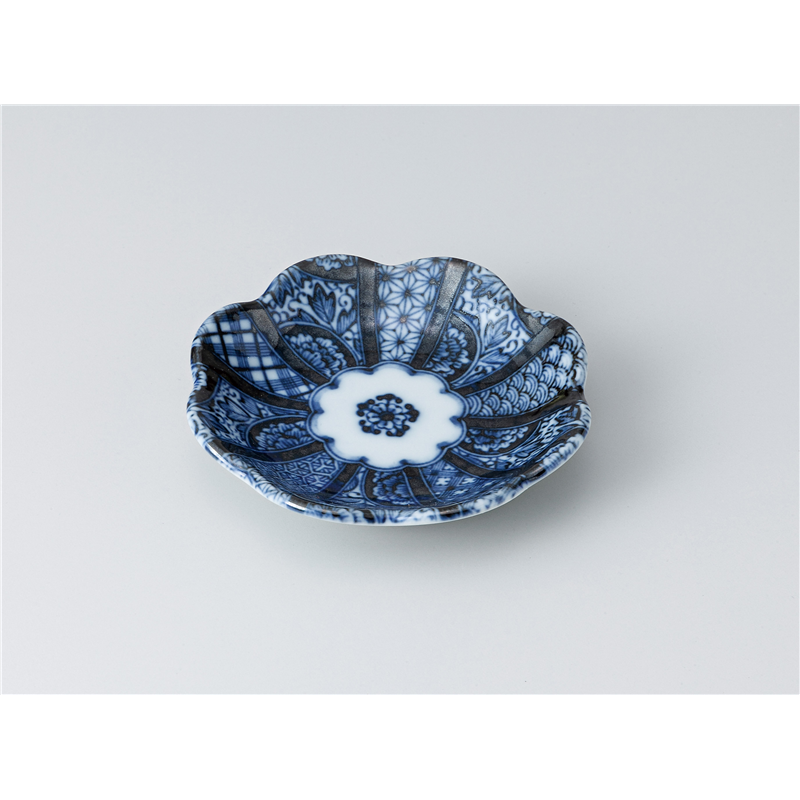 古林陶器 小皿 紺青花小皿 1317660133 1個(ご注文単位1個)【直送品】