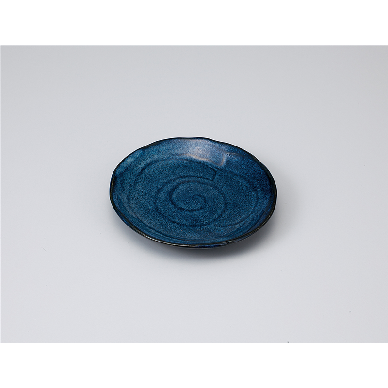 古林陶器 和皿(丸) 紺花4.0皿 1119160133 1個（ご注文単位1個）【直送品】