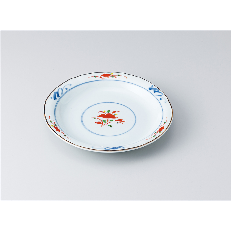 古林陶器 和皿(丸) 染赤絵 ゆらぎ5.0皿 1318841035 1個(ご注文単位1個)【直送品】