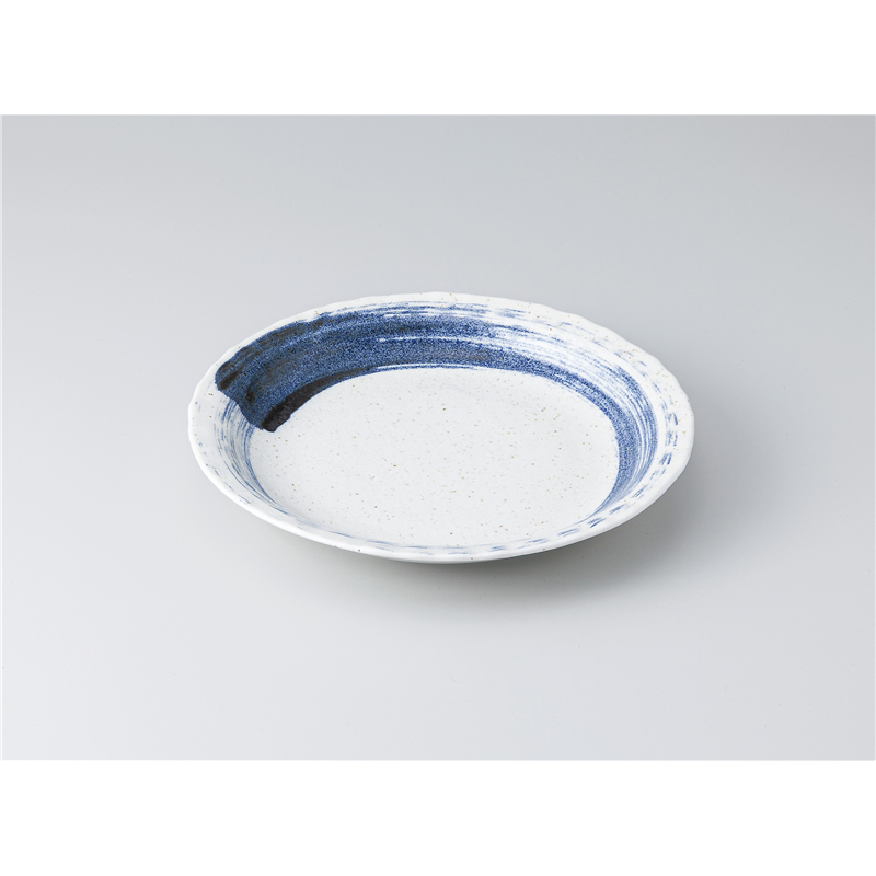 古林陶器 和皿(丸) 呉須刷毛ゆらぎ7.0皿 1319320135 1個(ご注文単位1個)【直送品】