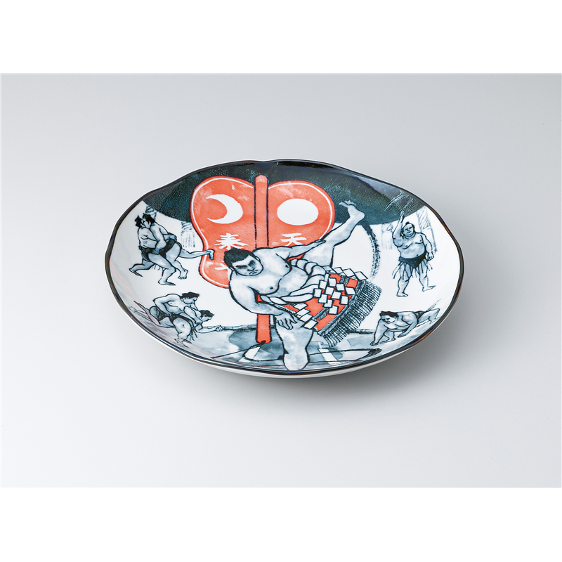 古林陶器 和皿(丸) 相撲 8.0皿 1319740401 1個(ご注文単位1個)【直送品】