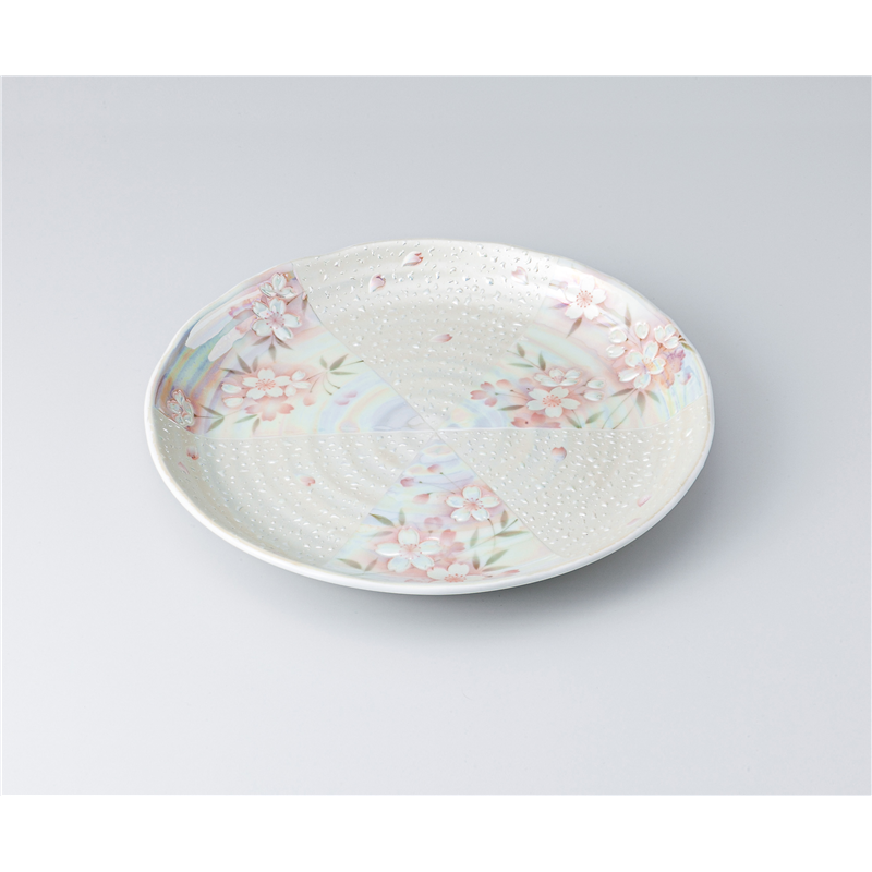 古林陶器 和皿(丸) オーロラ間取桜8.0皿 1319830751 1個(ご注文単位1個)【直送品】