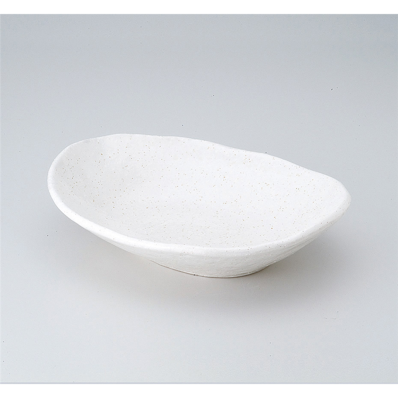 古林陶器 多用鉢 斑点粉引楕円盛鉢 522240452 1個(ご注文単位1個)【直送品】