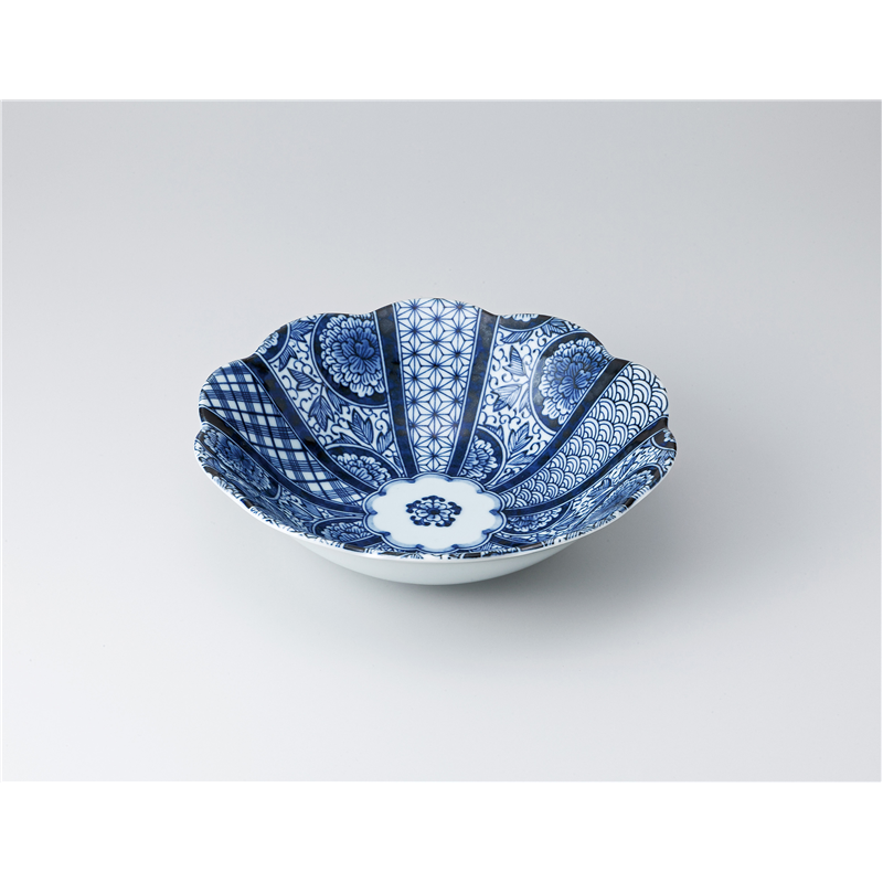古林陶器 多用鉢 紺青花大鉢 1321210533 1個(ご注文単位1個)【直送品】