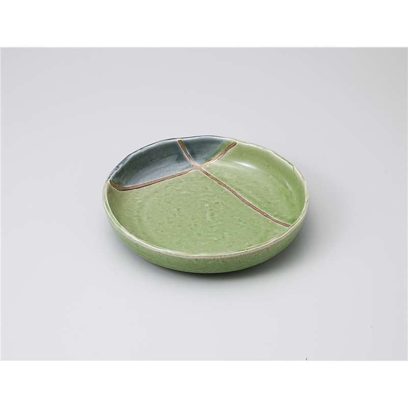 古林陶器 多用鉢 若草金彩22cm浅ボール 1123210126 1個(ご注文単位1個)【直送品】