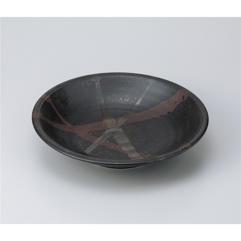 古林陶器 盛込鉢 煌き黒盛皿 823940226 1個（ご注文単位1個）【直送品】