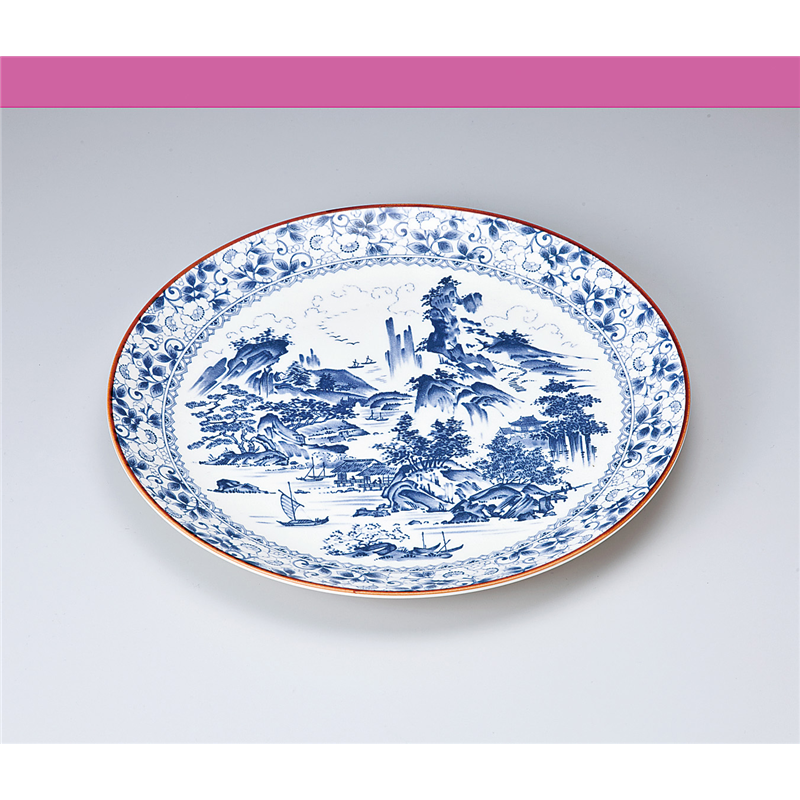 古林陶器 萬古焼盛込皿 新古木山水13.0皿 724920582 1個(ご注文単位1個)【直送品】