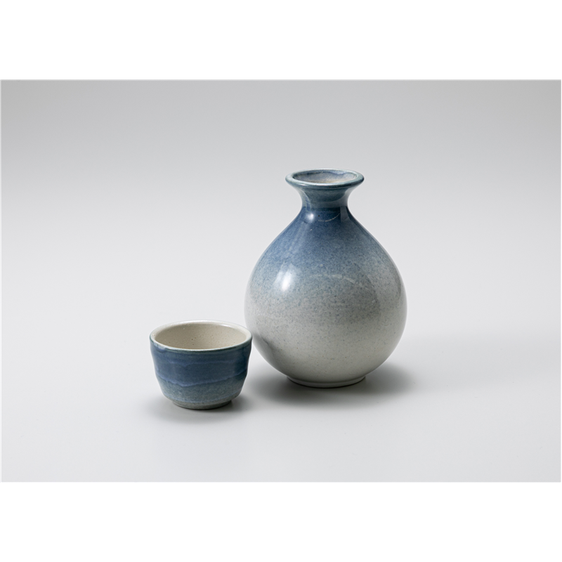 古林陶器 酒器 呉須吹丸型徳利 1227130116 1個(ご注文単位1個)【直送品】