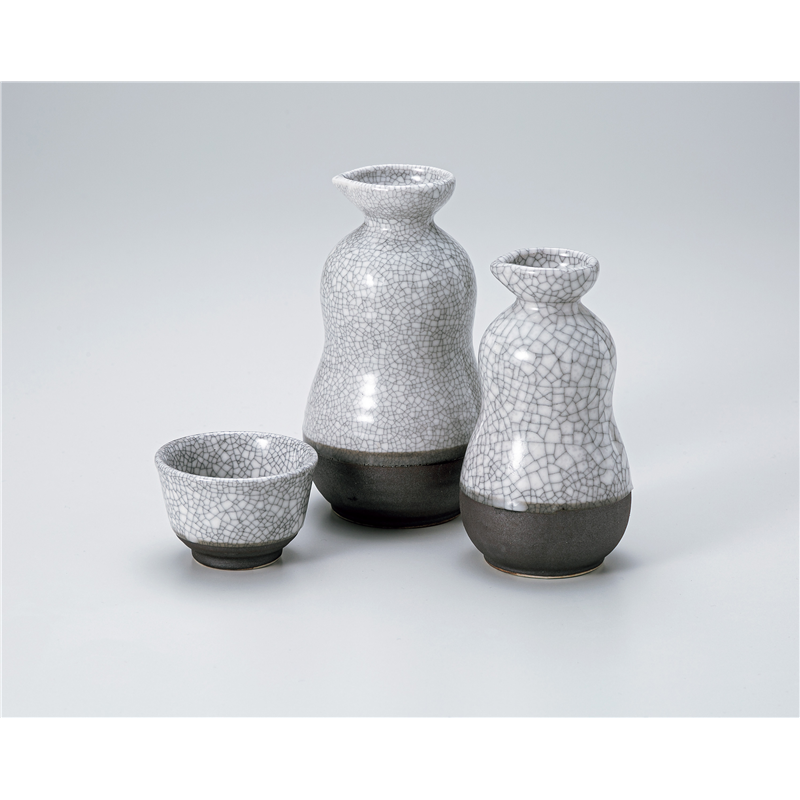 古林陶器 酒器 墨貫入 白 大徳利 1324750154 1個(ご注文単位1個)【直送品】