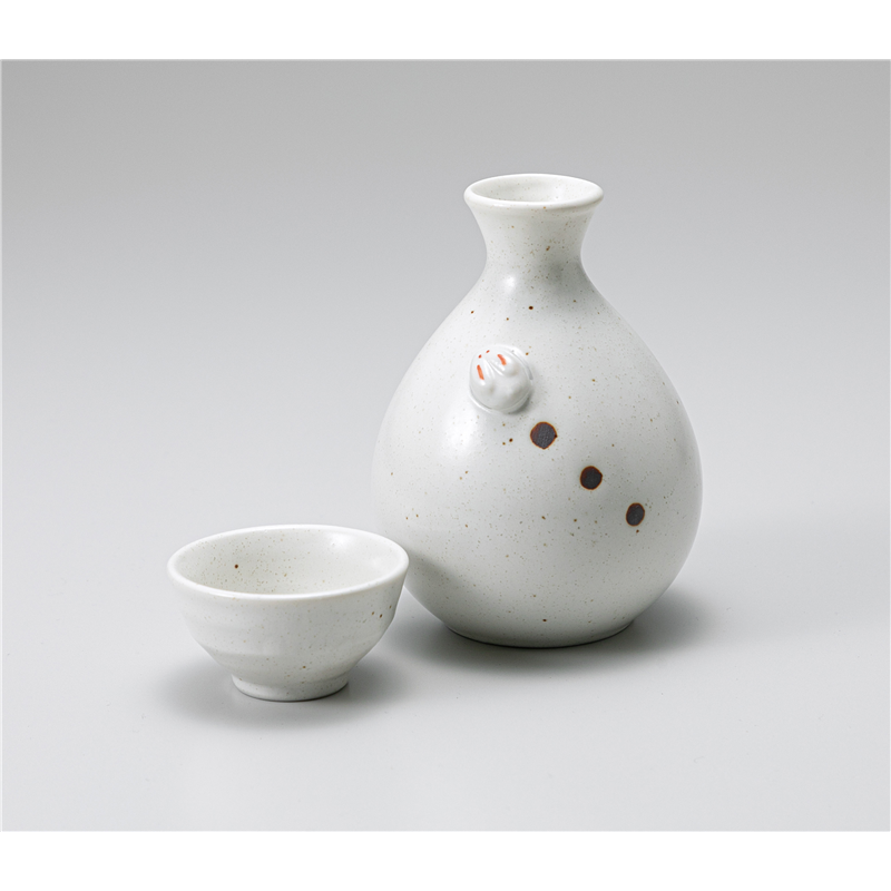 古林陶器 酒器 うさぎ白 徳利 1227420754 1個(ご注文単位1個)【直送品】