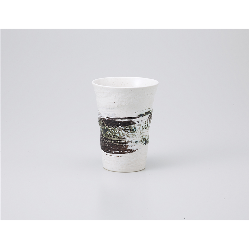 古林陶器 フリーカップ(焼酎) 白釉刷毛目フリーカップ 1128860415 1個（ご注文単位1個）【直送品】
