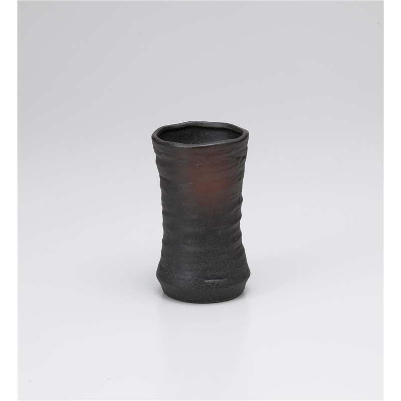 古林陶器 ビールジョッキ・フリーカップ 黒備前六ベエフリ-カップ 1029750247 1個(ご注文単位1個)【直送品】