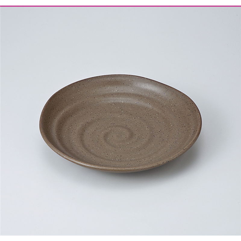 古林陶器 めん皿 彩華8.0皿茶 719840161 1個(ご注文単位1個)【直送品】