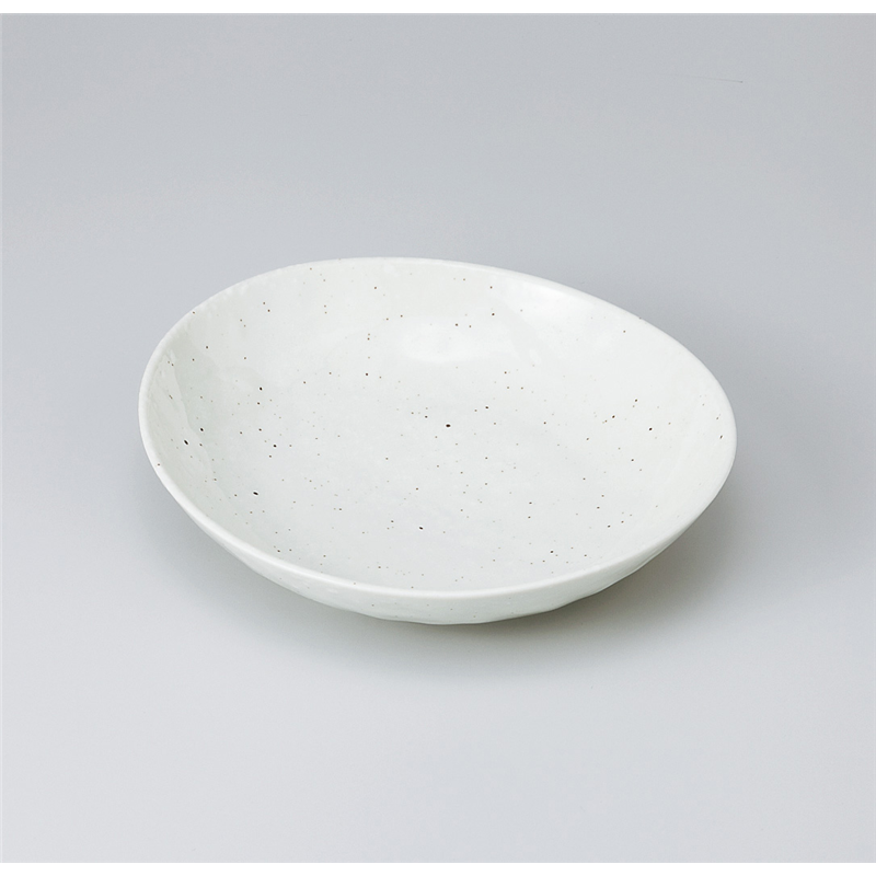 古林陶器 めん皿 雪粉引 楕円21カレー皿 930820141 1個(ご注文単位1個)【直送品】