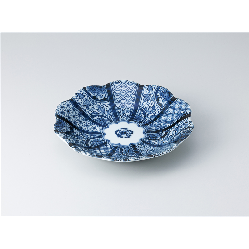 古林陶器 めん皿 紺青花6.3深皿 1328230333 1個(ご注文単位1個)【直送品】