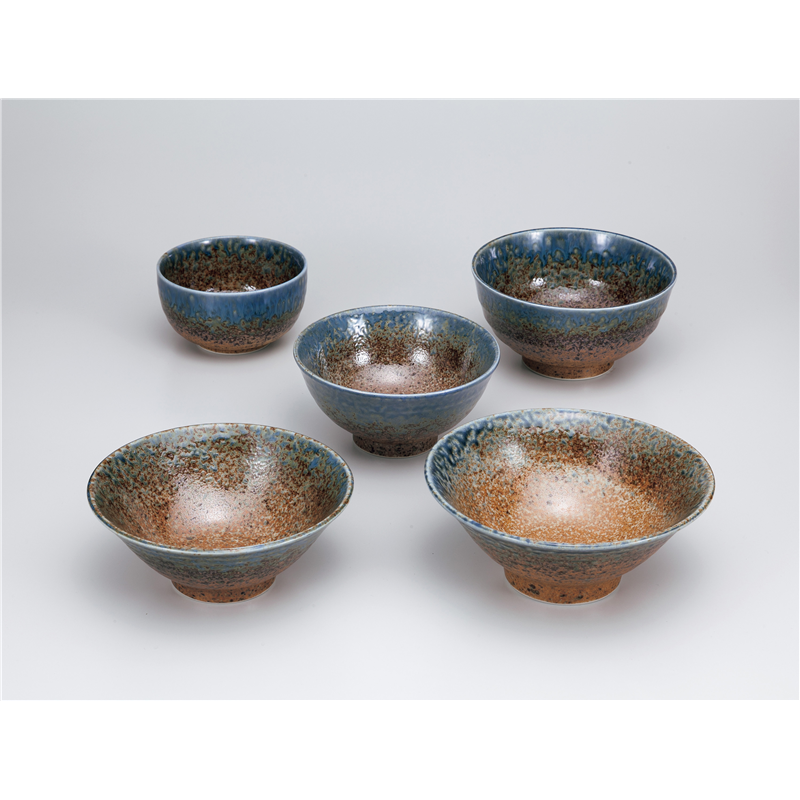 古林陶器 シリーズ丼 砂地藍流し多用碗(小) 1032530154 1個（ご注文単位1個）【直送品】