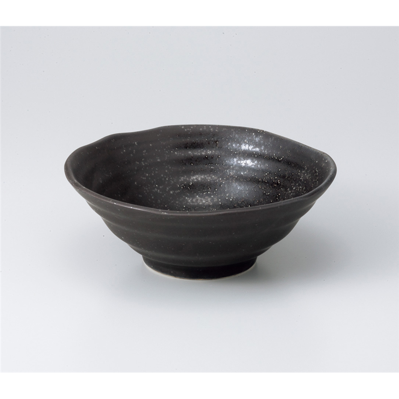 古林陶器 そば丼 彩鉢6.0丼 黒 831650561 1個（ご注文単位1個）【直送品】