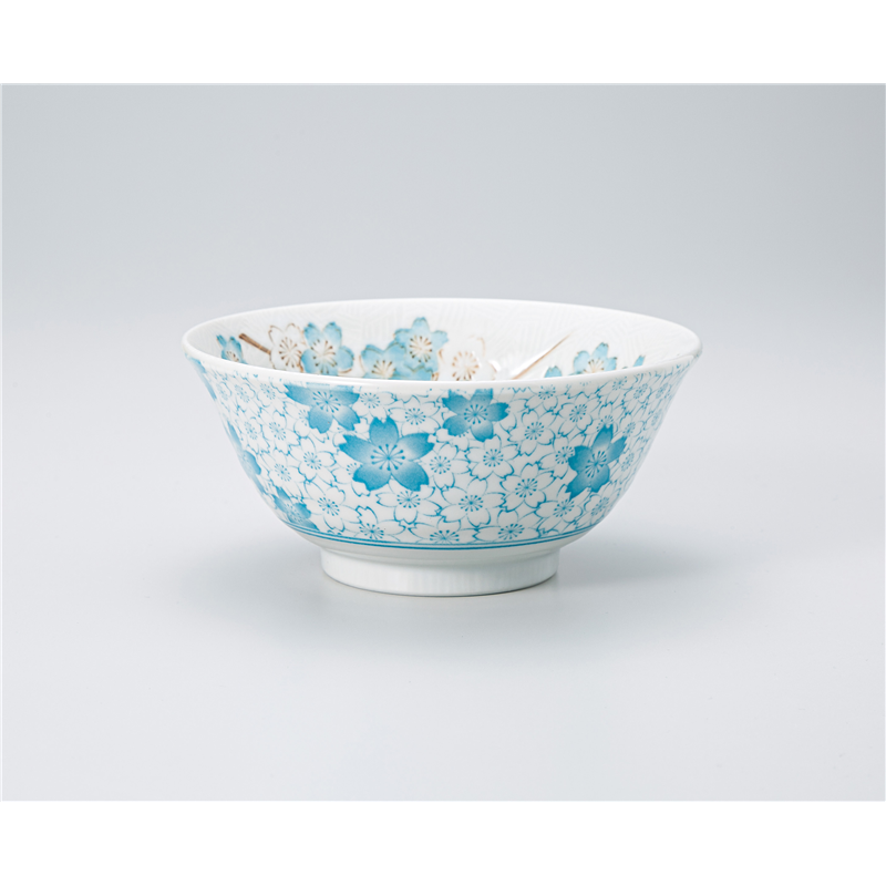 古林陶器 多用椀 千年桜 4.8多用丼 青 1331330101 1個（ご注文単位1個）【直送品】