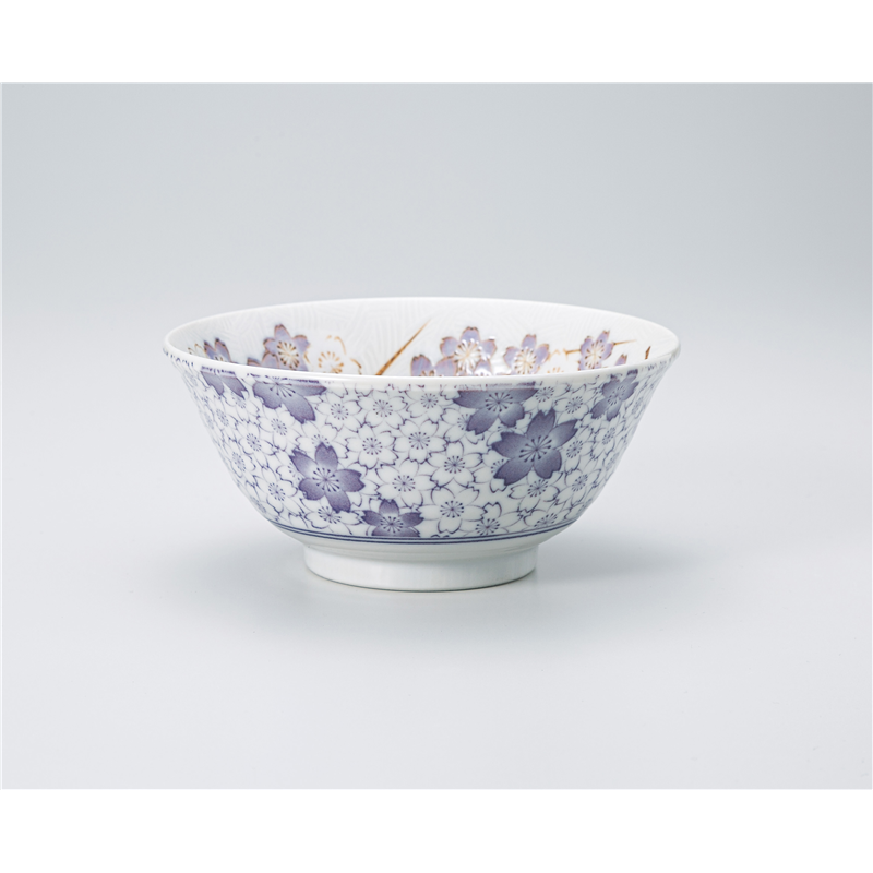 古林陶器 多用椀 千年桜 4.8多用丼 紫 1331330301 1個（ご注文単位1個）【直送品】
